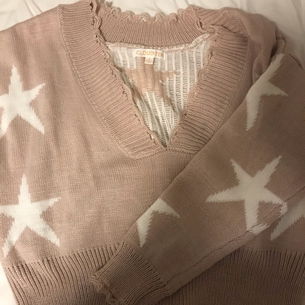 Pink starry sweater